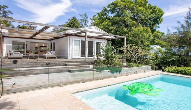 Luxury beach shack with pool and short walk to beach