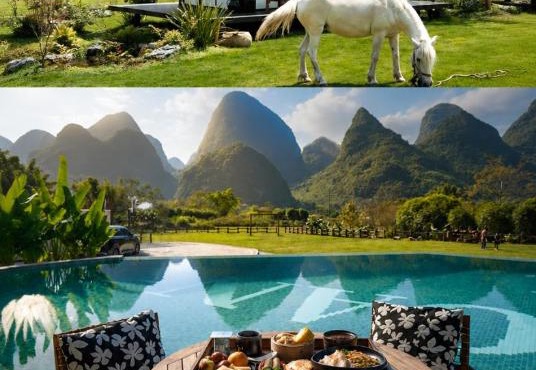 PastForward Deer Luxury Maison & Café at Yulong River - Where past meets present, with deers by Karst view - Infinity pool & Rooftop Terrace - Complimentary Pick-up for Stays of 3 Nights